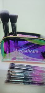 Diamond Makeup Brush with Holographic bag