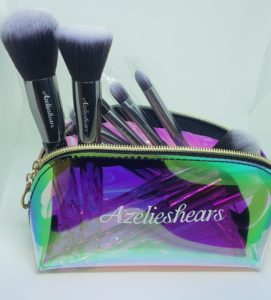 Diamond Makeup Brush with Holographic bag