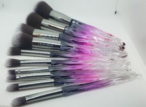 Diamond Makeup Brush with Holographic bag