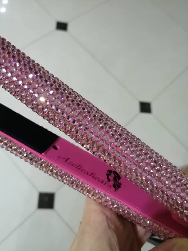 Crystal Studded Flatiron Pink