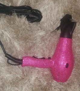 Crystal Studded Hair dryer Pink