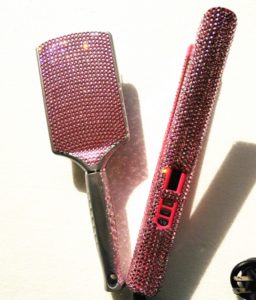 Crystal Studded Flatiron Pink