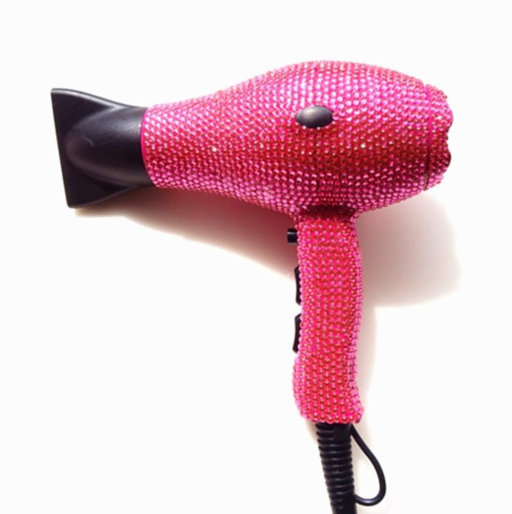 Crystal Studded Hair dryer Pink